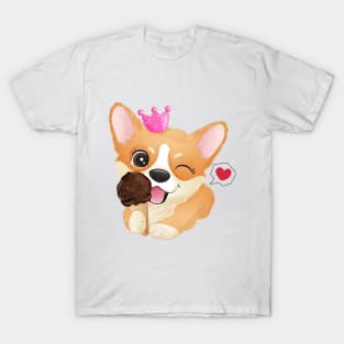 corgi dog love tshirt T-Shirt